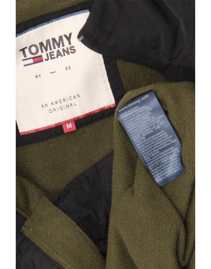 Tommy Hilfiger Herre Hooded Bomber Jacket UK 38 Medium Sort Polyamid