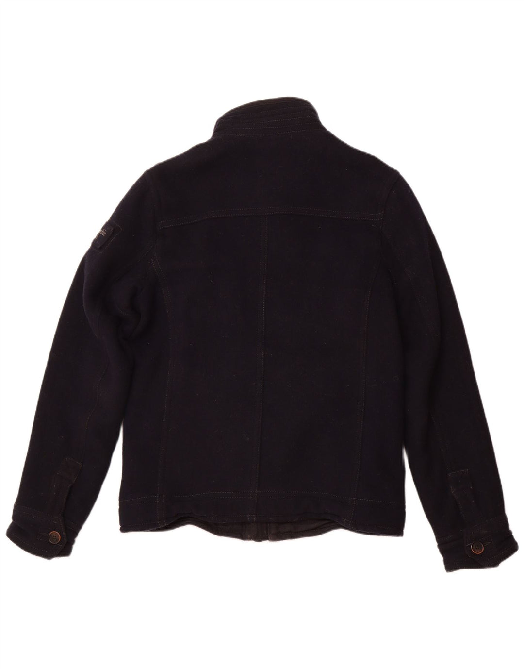 Abercrombie & Fitch Herre Military Jacket UK 40 Large Navy Blue Wool