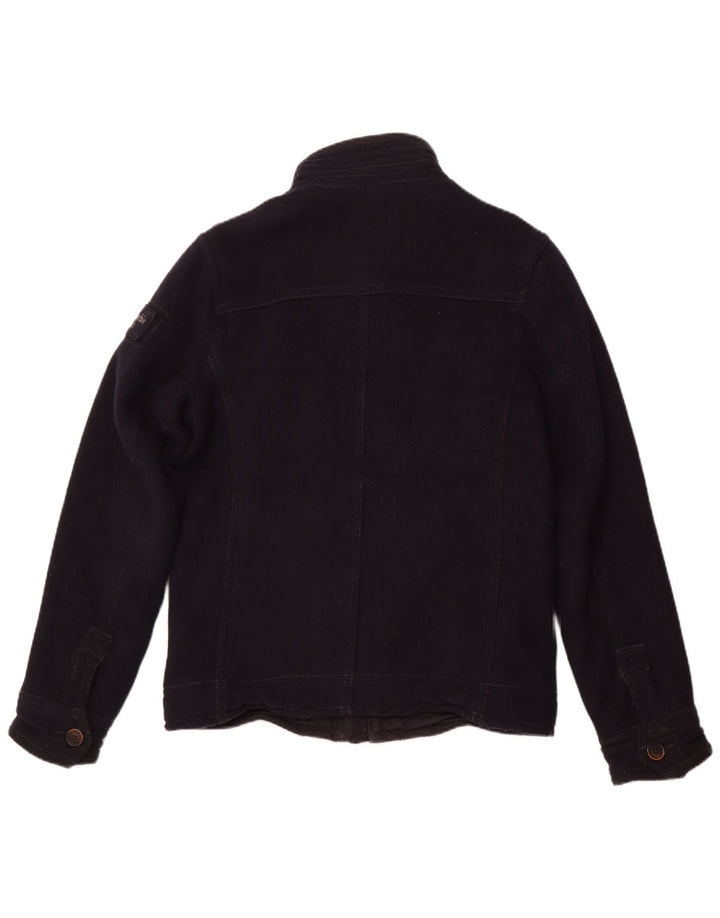 Abercrombie & Fitch Herre Military Jacket UK 40 Large Navy Blue Wool