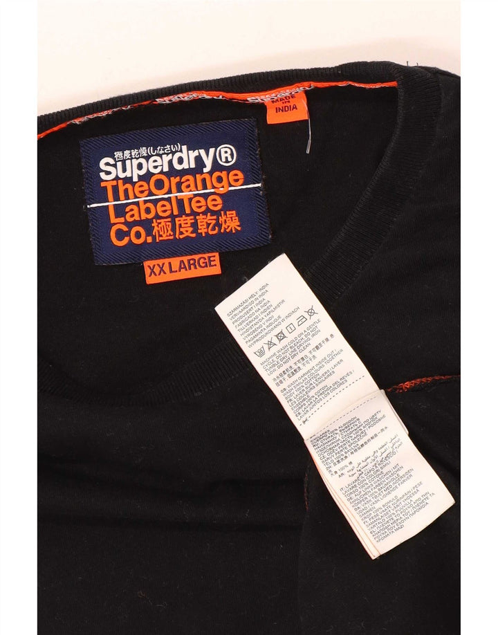 Superdry Herre Top Langærmet 2XL Sort Bomuld