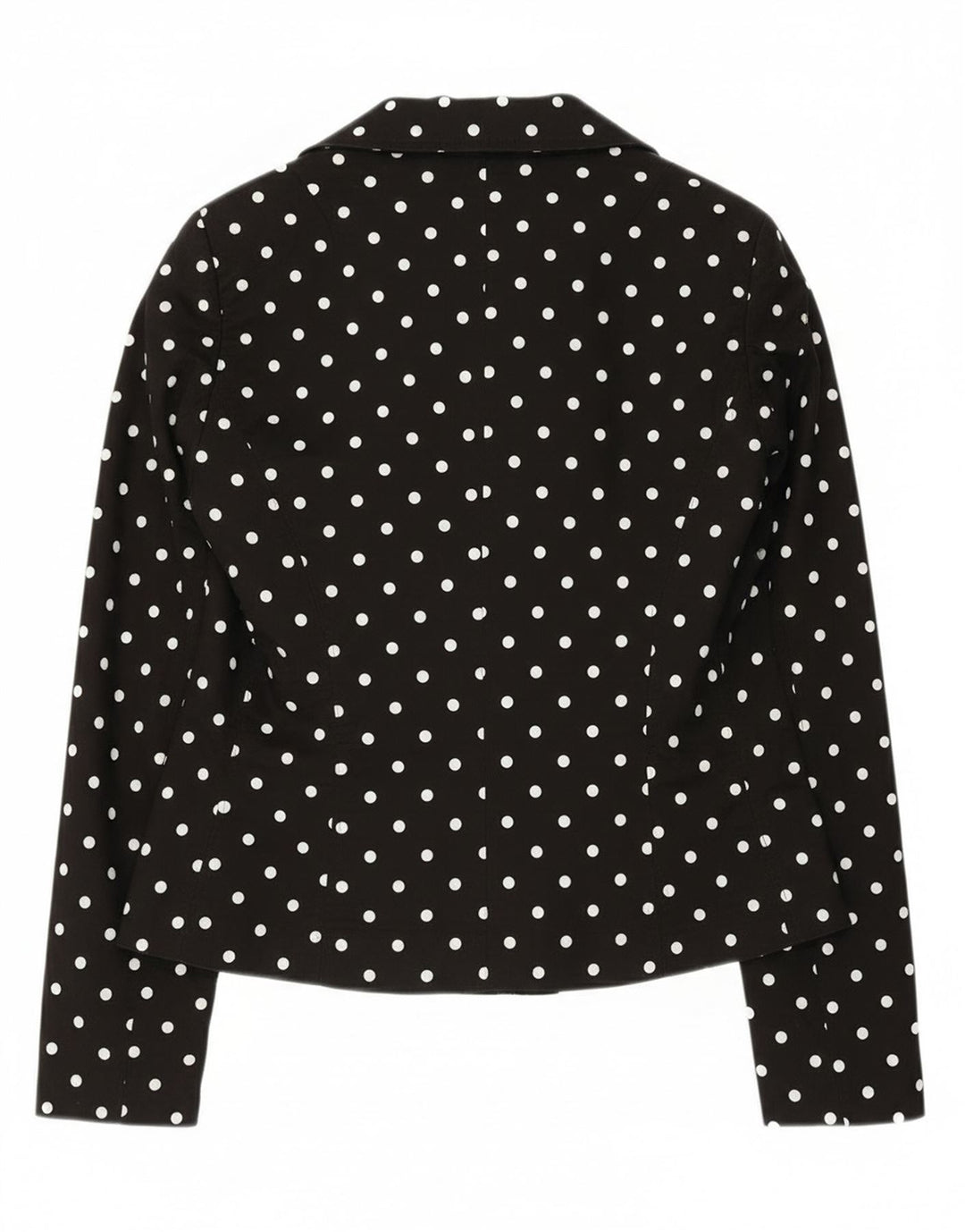 Phard Dame 2 Button Blazer Jacket UK 12 Medium Black Polka Dot Bomuld