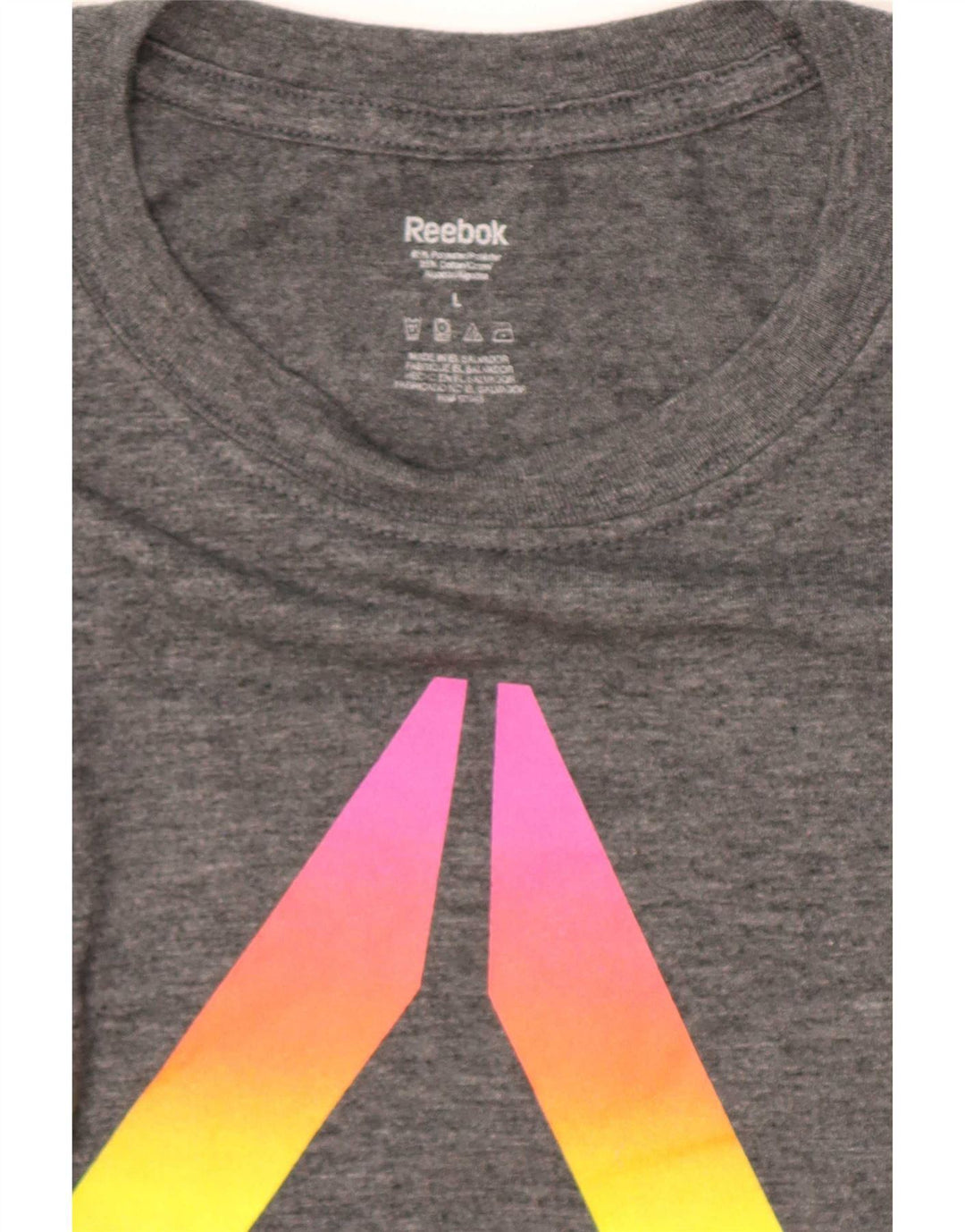 Reebok Herre Grafisk T-Shirt Top Stor Grå Polyester