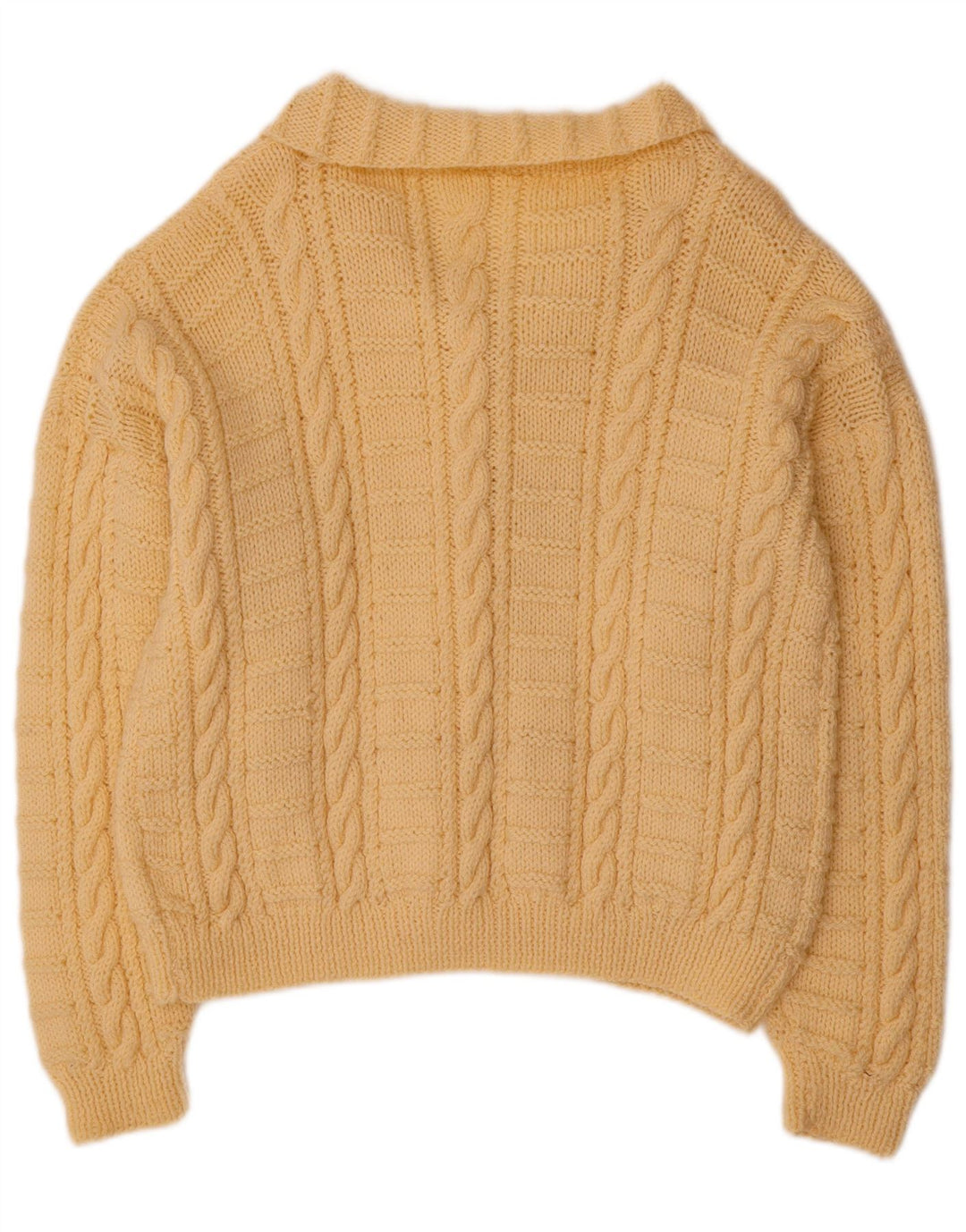 VINTAGE Womens Crop Cardigan Sweater UK 18 XL Beige