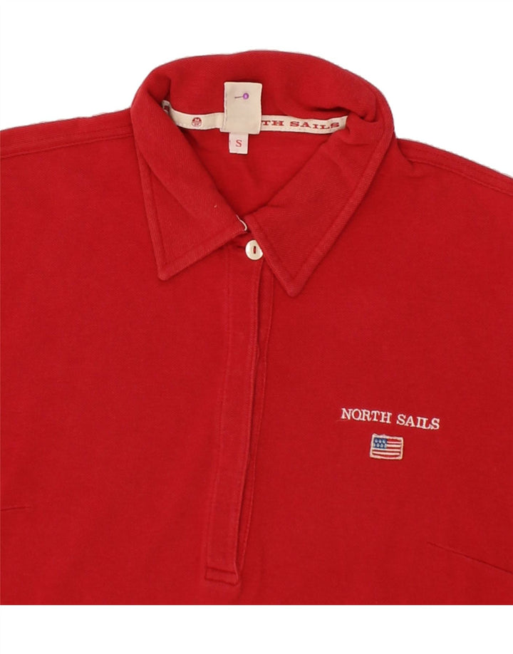 NORTH SAILS Womens Polo Shirt UK 10 Small Red Cotton Vintage North Sails and Second-Hand North Sails from Messina Hembry 