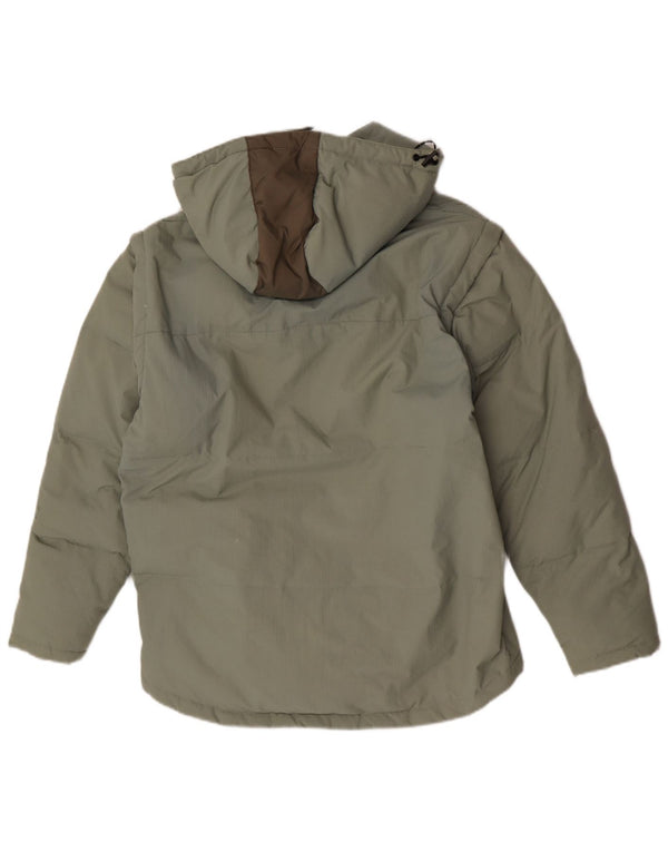 Fila Herre hættepolstret jakke UK 38 Medium Grøn polyamid