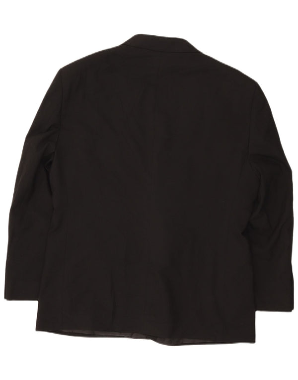 Marks & Spencer Mens 2 Button Blazer Jacket UK 46 XL Black Colourblock