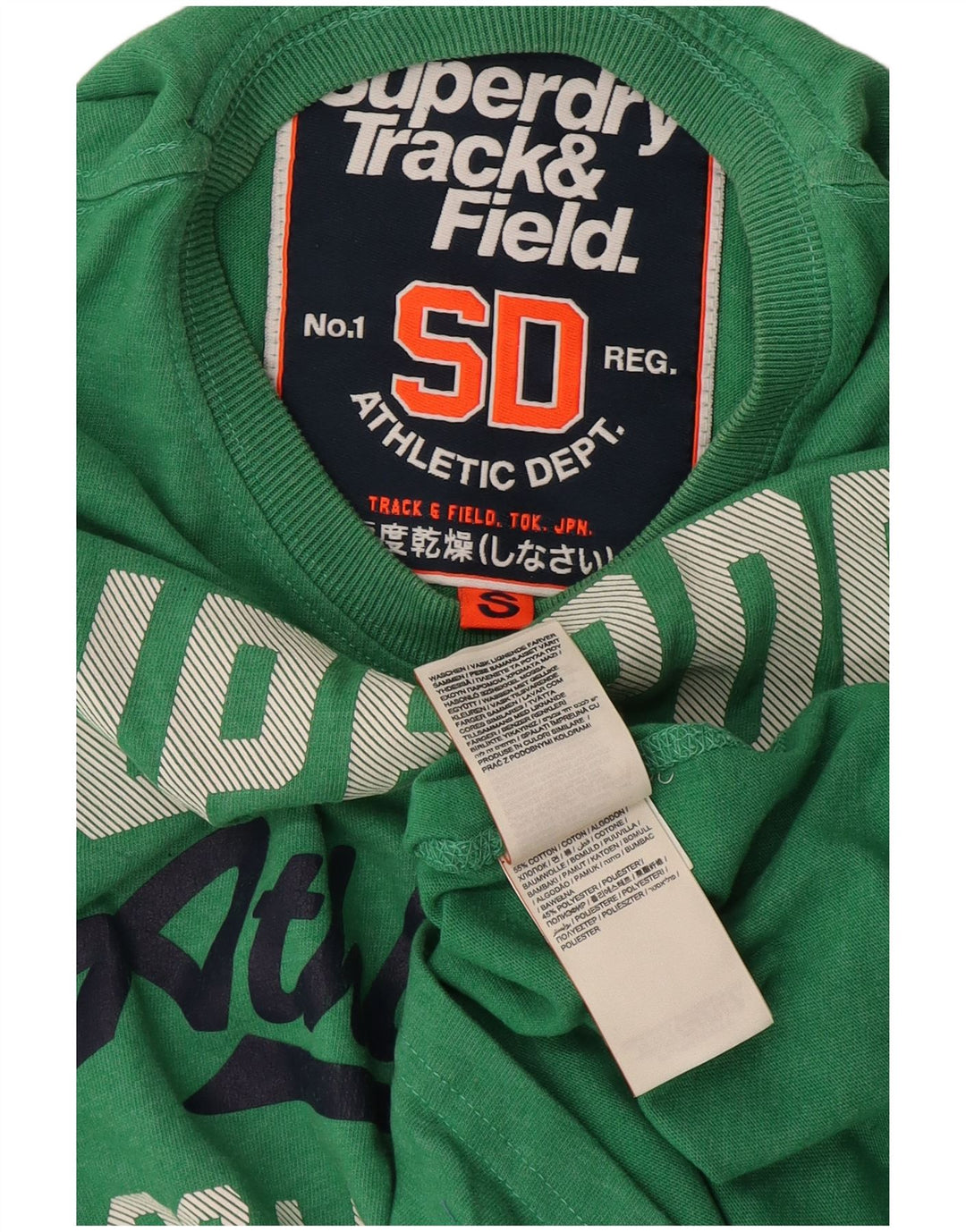 Superdry Herre grafisk T-shirt Top Lille grøn bomuld