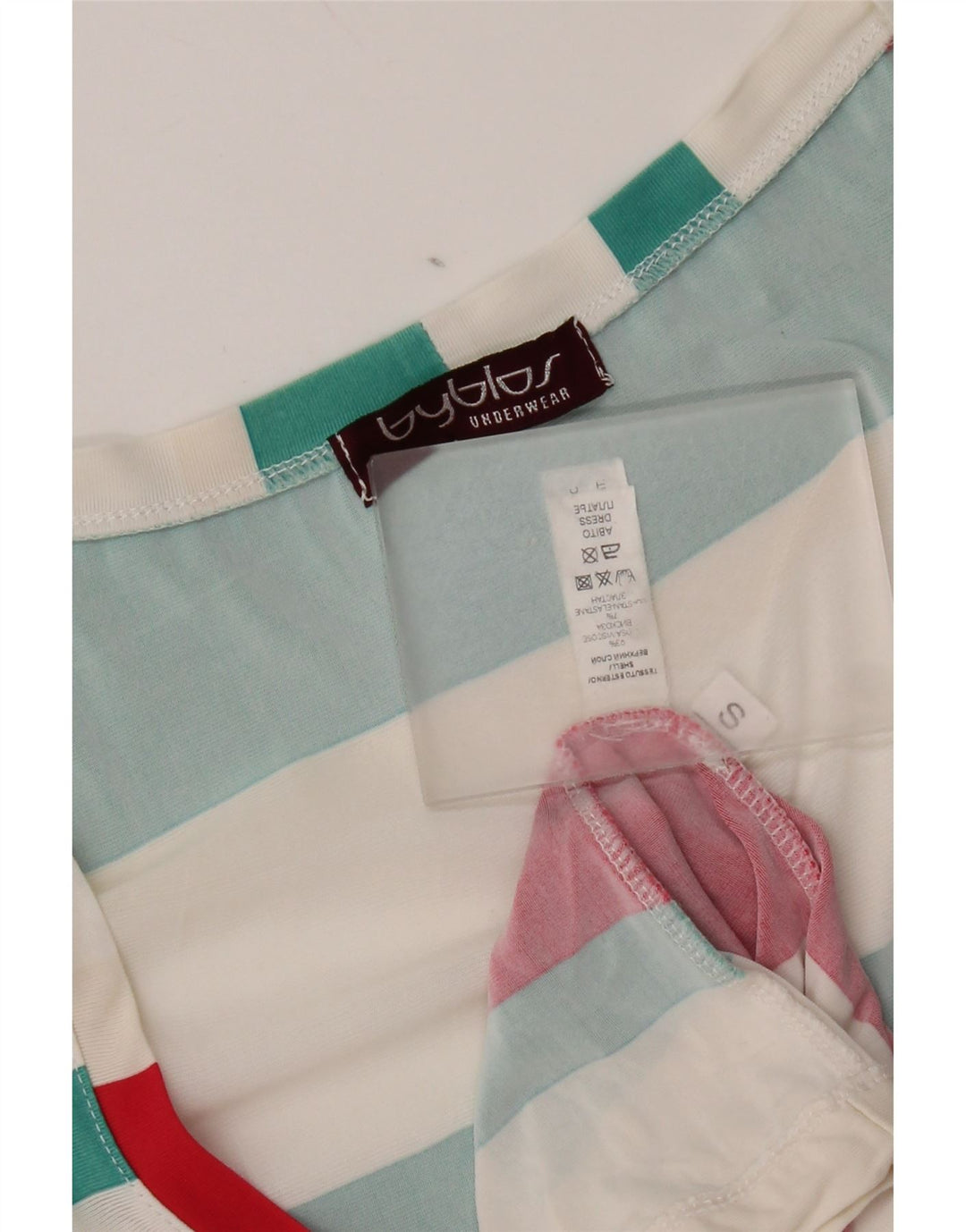 Byblos Dame Ærmeløs Basic Dress UK 10 Small Multicolored Striped