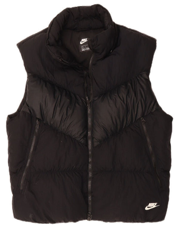 NIKE Mens Padded Gilet UK 40 Large Black Polyester