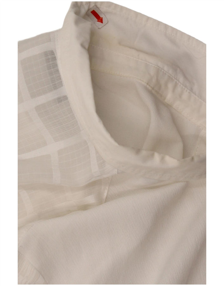 DESIGUAL Dame Longline skjortebluse UK 16 Large White