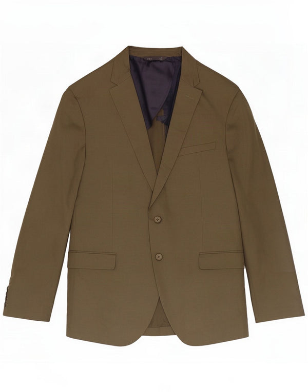 Marks & Spencer Herre lang 2-knaps blazerjakke UK 46 3XL Khaki Cotton