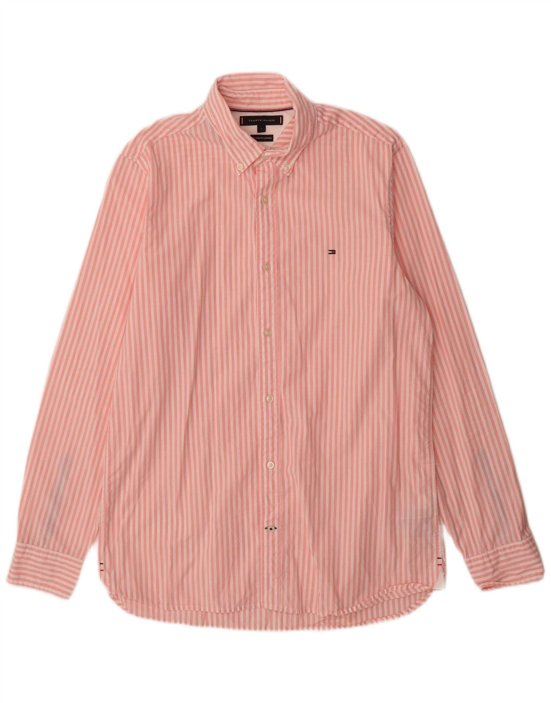 Tommy Hilfiger Herreskjorte Stor Pink Nålestribet Bomuld