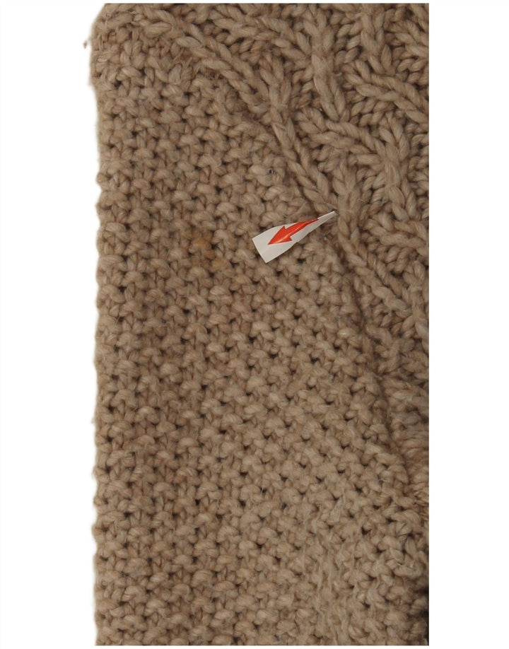 Marks & Spencer Dame Cardigan Sweater UK 14 Medium Brun Akryl