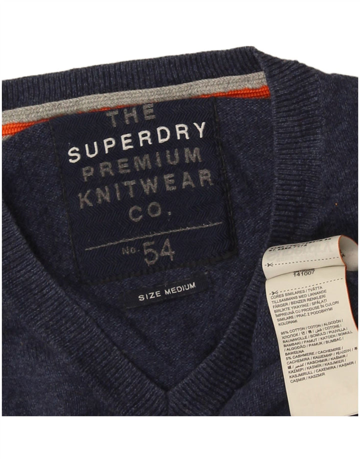 Superdry Herre V-hals sweater Medium marineblå bomuld