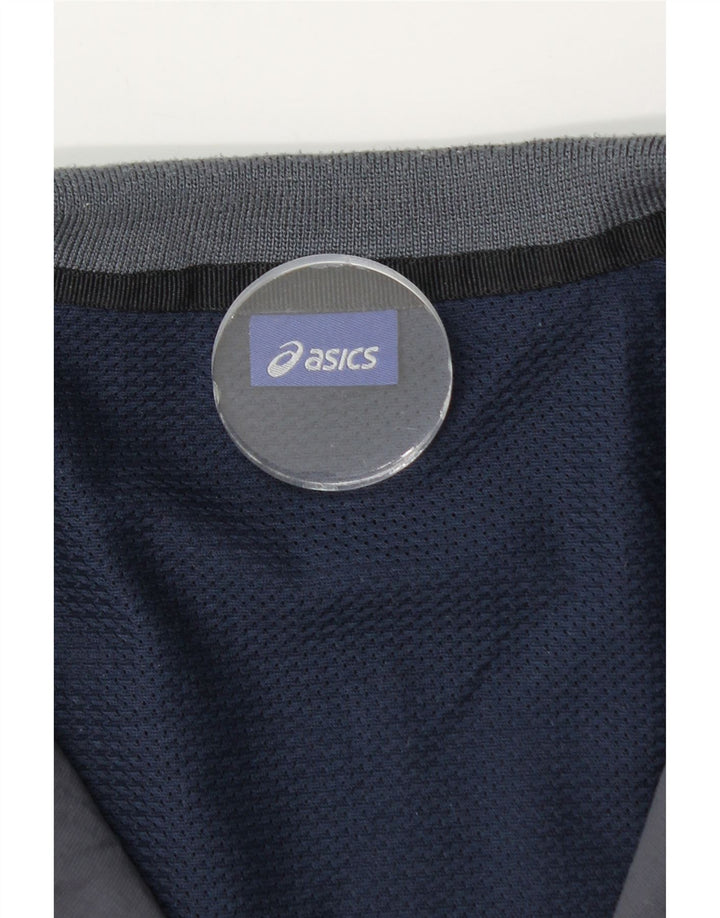 Asics Træningsdragt til mænd, topjakke, stor marineblå polyamid