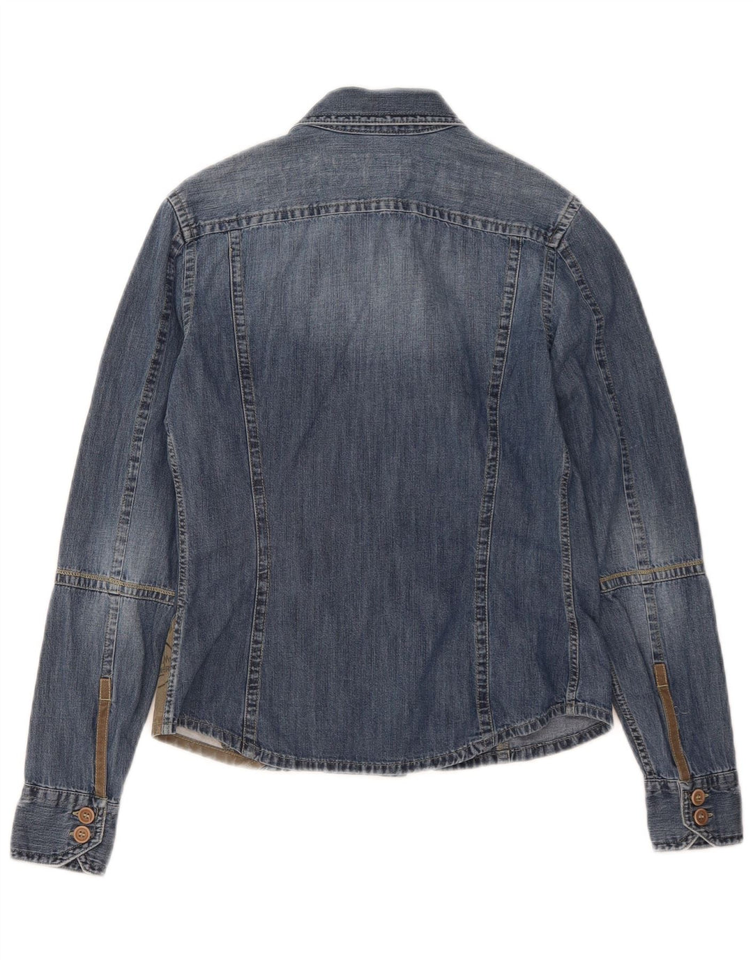 Murphy & Nye Kvinders Denimskjorte UK 10 Small Blå Colourblock