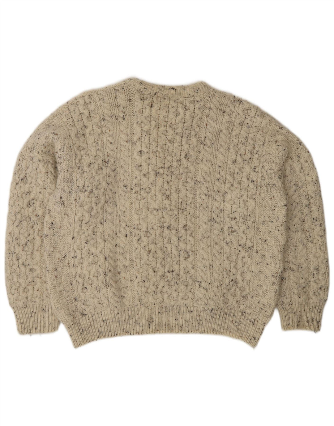 Irish Homecraft Herre Crew Neck Jumper Sweater Large Grå Flecked