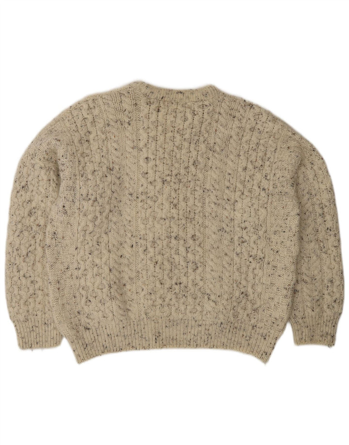 Irish Homecraft Herre Crew Neck Jumper Sweater Large Grå Flecked