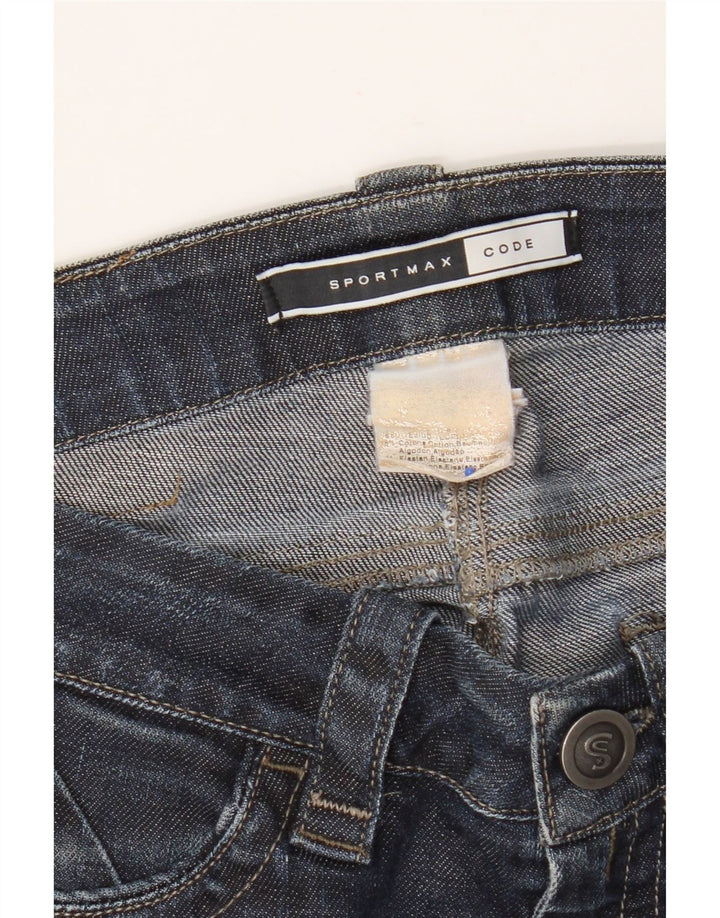 Sportmax Dame Slim Jeans W28 L26 Blå Bomuld