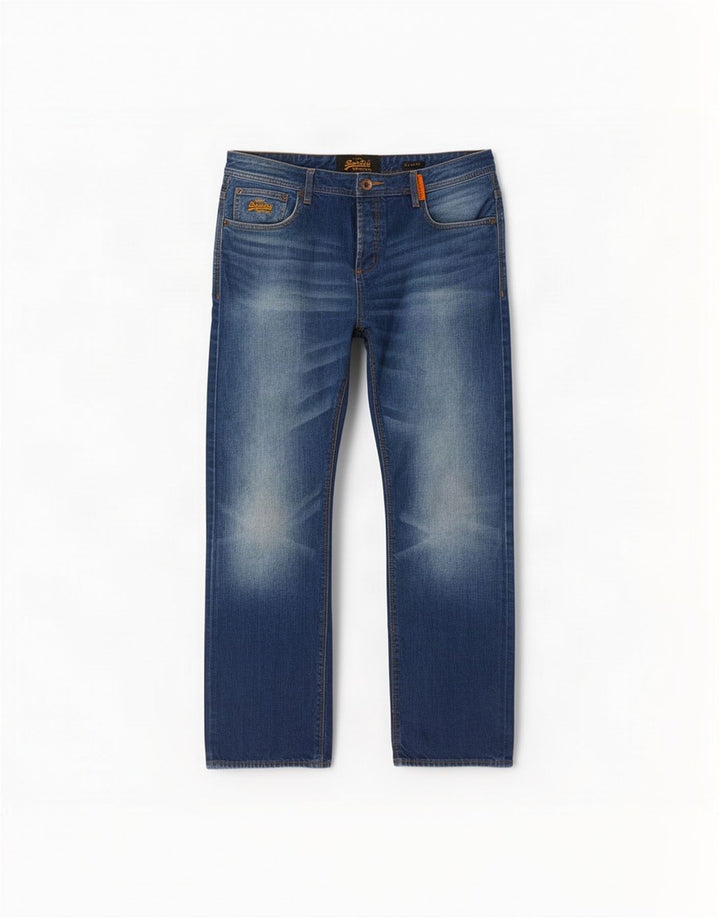 Superdry Straight Jeans til mænd W34 L32 blå bomuld