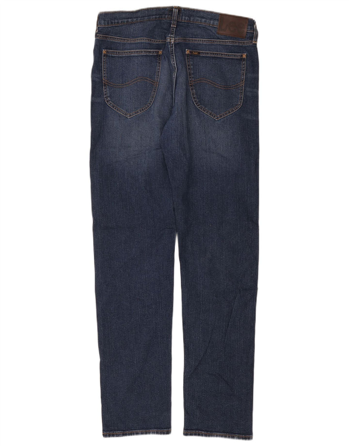 Lee Mens Daren Zip Fly Slim Jeans W33 L34 Blå Bomuld