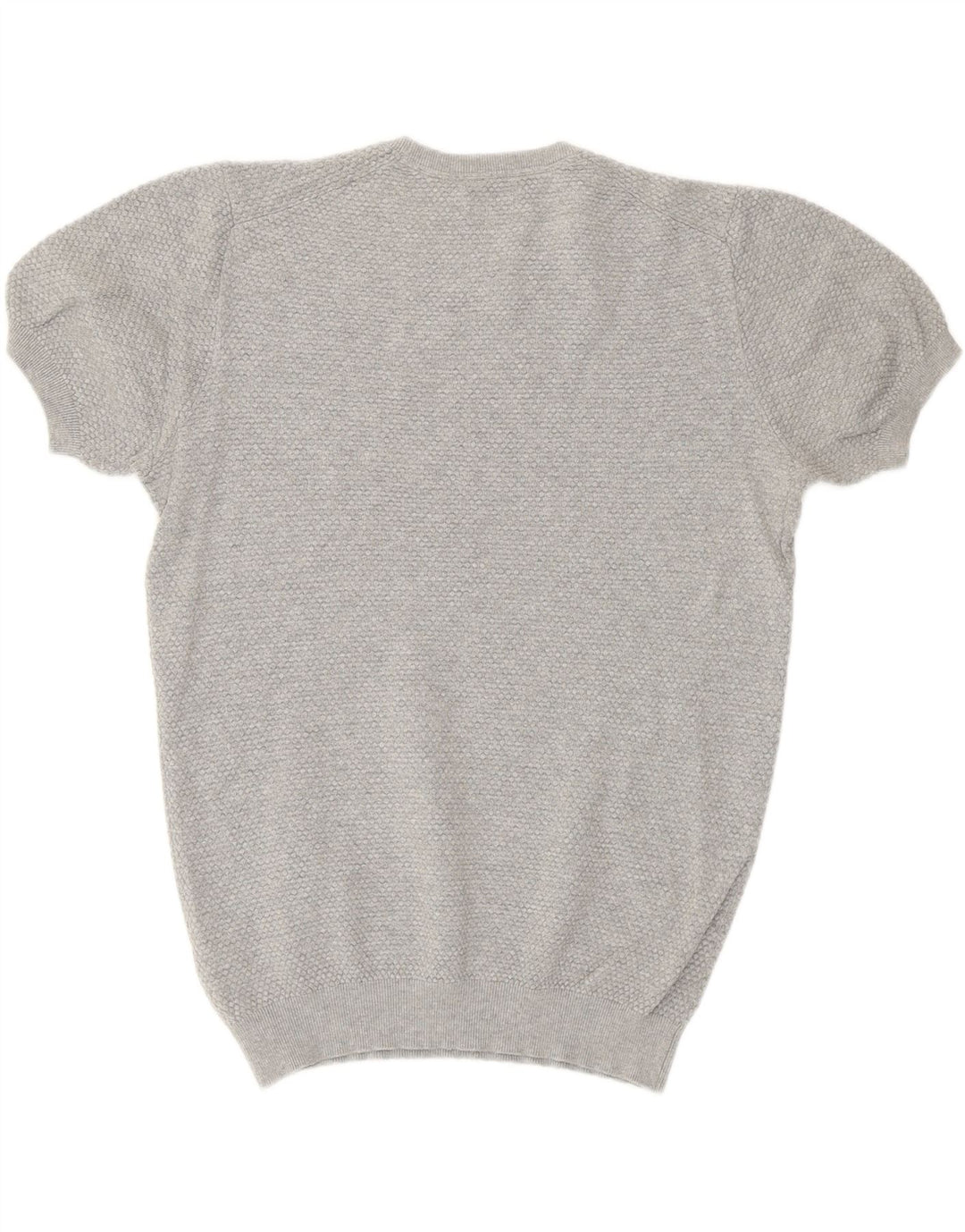 MASSIMO DUTTI Womens Crew Neck Jumper Sweater UK 14 Medium Grey Cotton Vintage Massimo Dutti and Second-Hand Massimo Dutti from Messina Hembry 