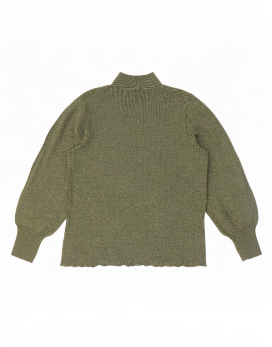 Marks & Spencer Dame Turtle Neck Jumper Sweater UK 14 Medium Green