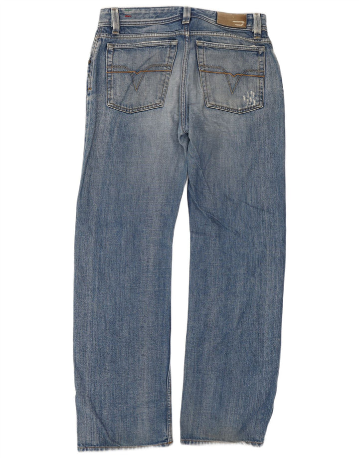 Diesel Herre Levan Distressed Straight Jeans W32 L32 Blå Bomuld