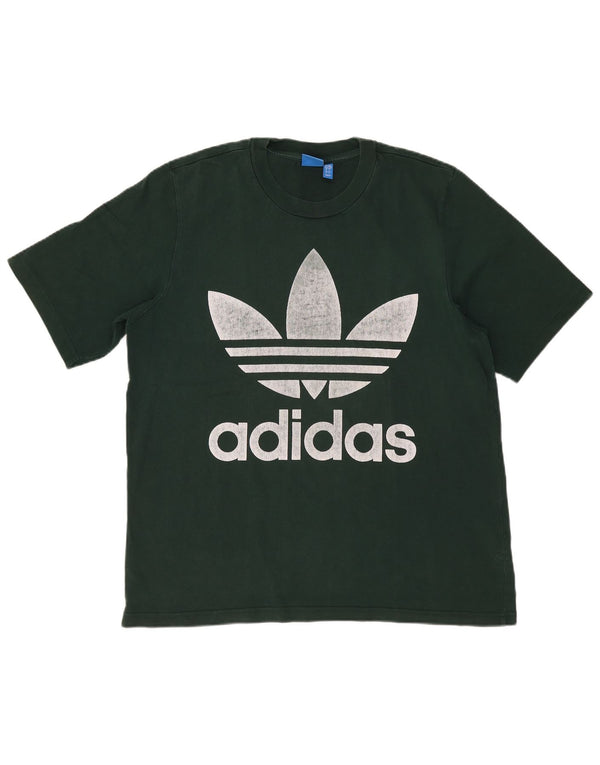 ADIDAS Grafisk T-shirt top til mænd Stor grøn bomuld