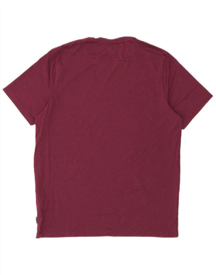 Ted Baker Herre grafisk T-shirt Top størrelse 4 Stor rødbrun bomuld