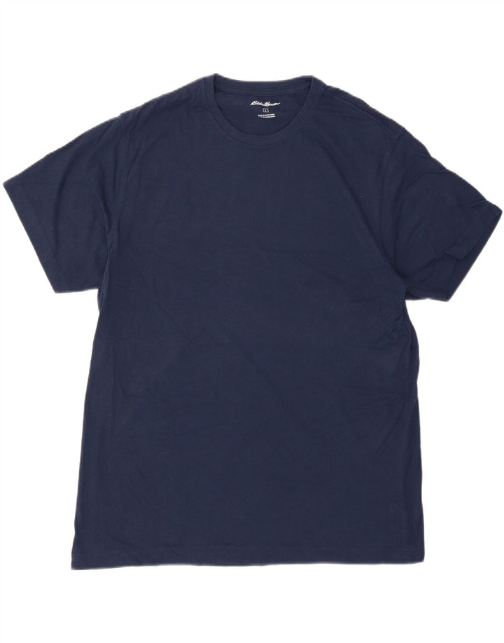 EDDIE BAUER Herre T-shirt Top Stor marineblå bomuld