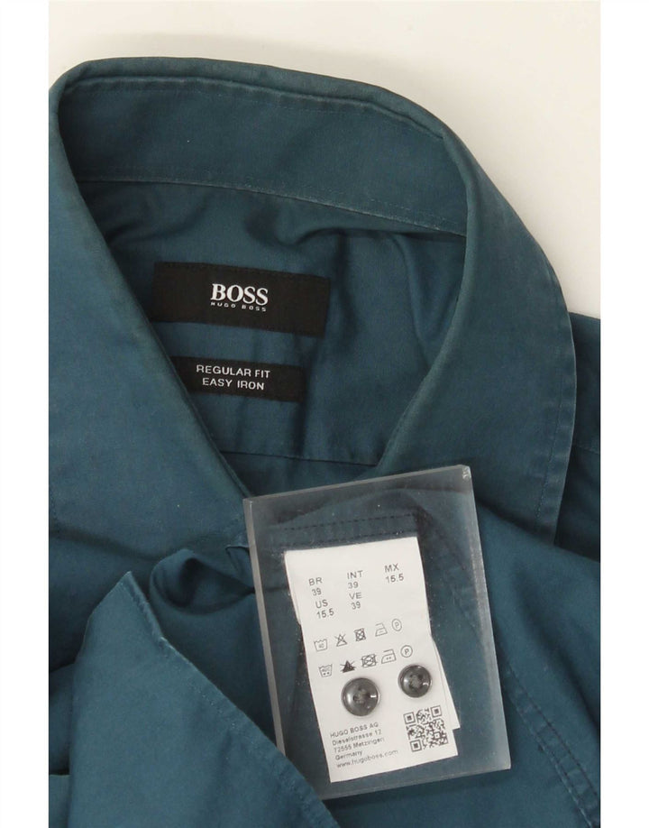 Hugo Boss Herre Regular Fit skjorte str. 39 Medium Blue Cotton