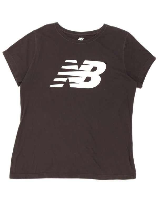 New Balance Herre Grafisk T-Shirt Top Stor Sort Bomuld