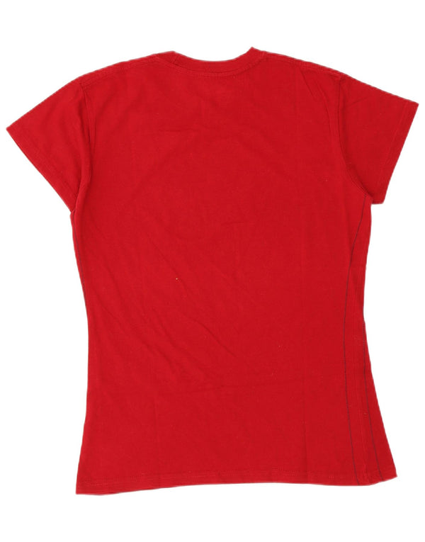 Hard Rock Cafe Womens Munich Graphic T-Shirt Top UK 12 Medium Red Music