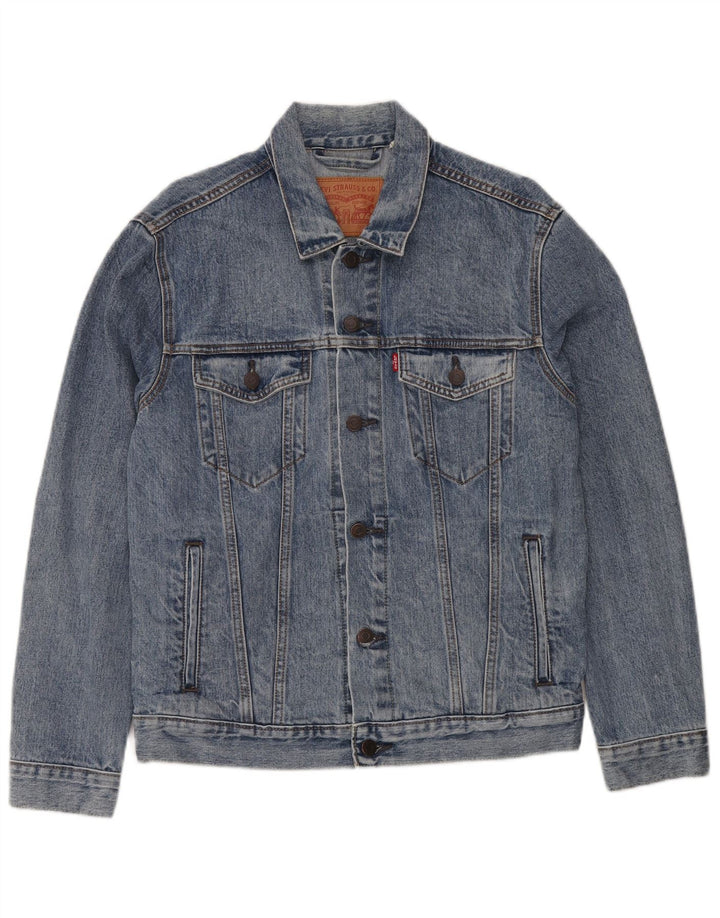 LEVI'S Mens Denim Jacket UK 38 Medium Blue Cotton