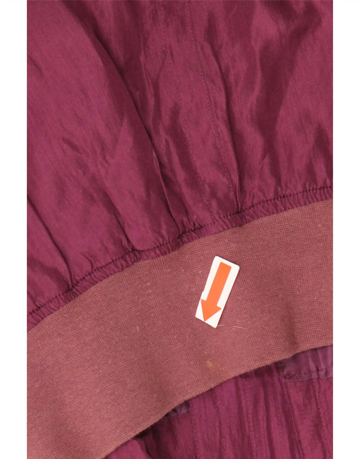 Smooth Mens Bomber Jacket IT 56 3XL Red Colourblock Silk