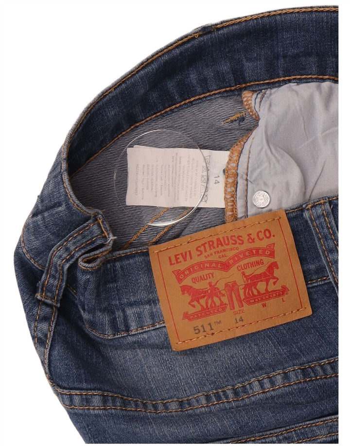 Levi's Boys 511 Slim Jeans 13-14 år W28 L30 Blå Bomuld