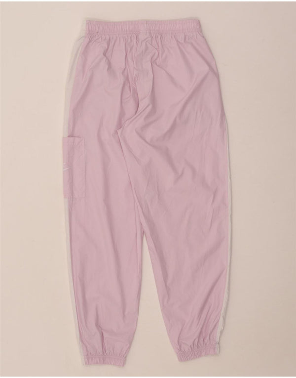 Nike Womens Cargo Tracksuit Trousers Joggers UK 10 Small Pink Colourblock