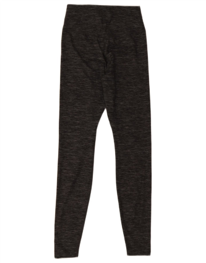 Nike Dame Dri Fit Leggings UK 4 XS Grå Flecked Polyester