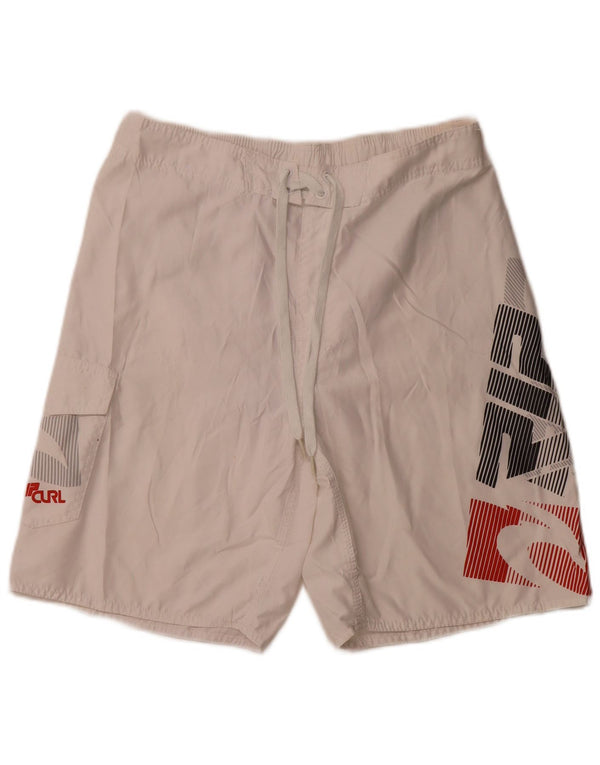 RIP CURL Grafiske svømmeshorts til mænd Medium White Colourblock Polyester