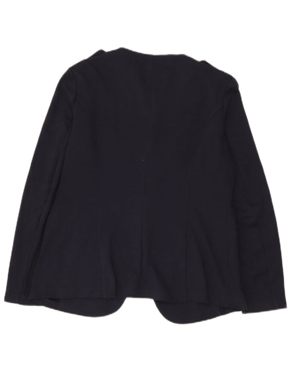 Benetton Womens Military 1-knaps blazerjakke UK 14 Large Navy Blue