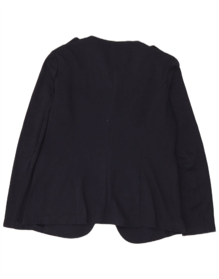 Benetton Womens Military 1-knaps blazerjakke UK 14 Large Navy Blue