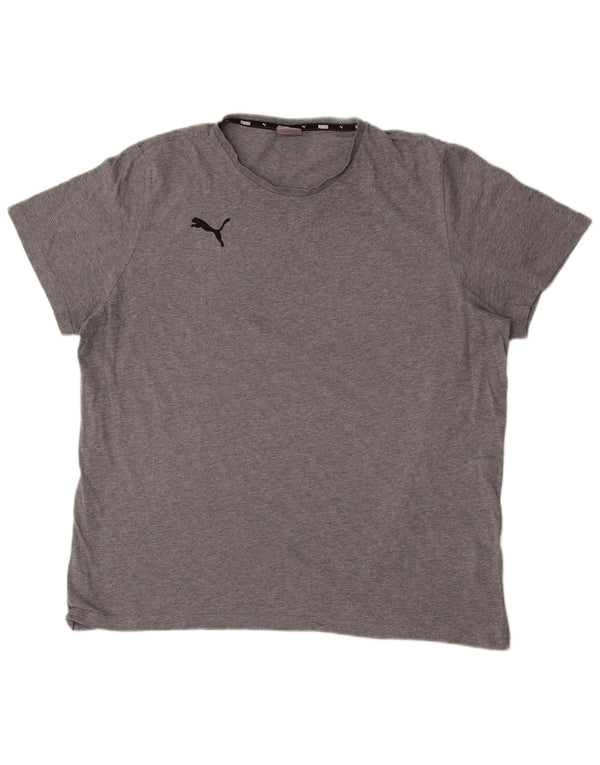 Puma Herre T-Shirt Top 2XL Grå Bomuld