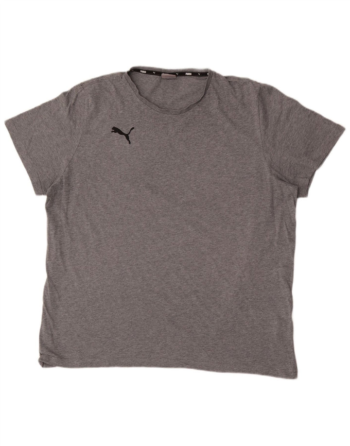 Puma Herre T-Shirt Top 2XL Grå Bomuld