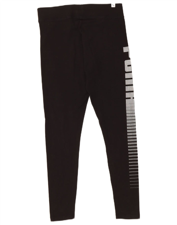 Puma Grafiske Leggings til kvinder UK 16 Stor sort bomuld