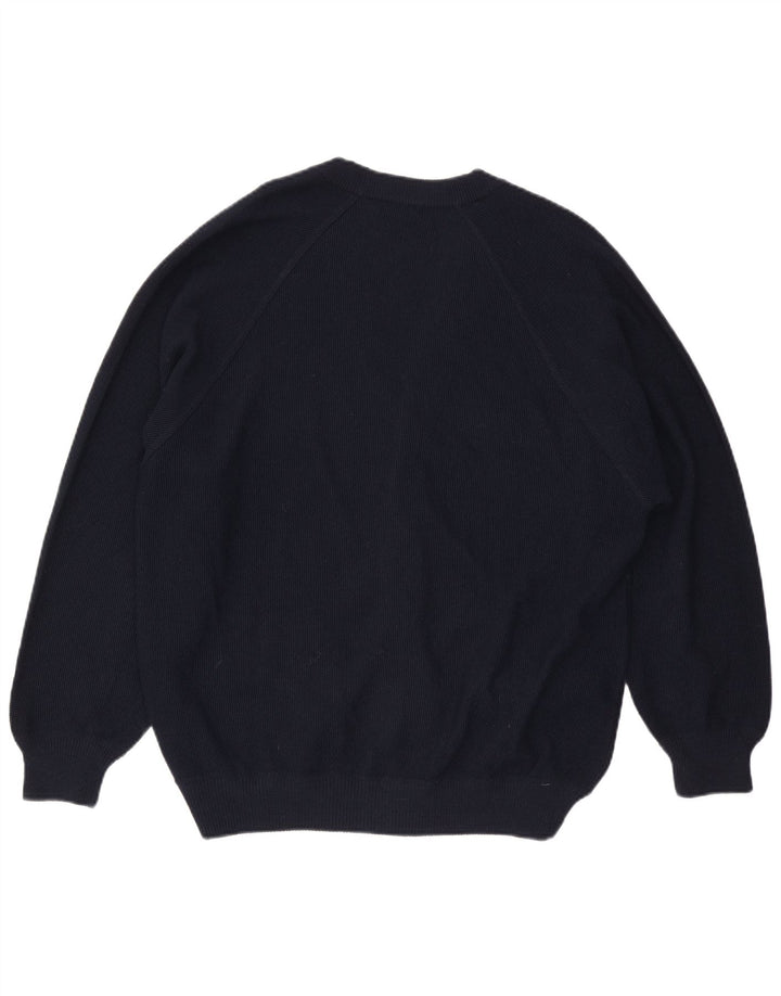 Il Granchio Herre Cardigan Sweater Large Navy Blue Wool