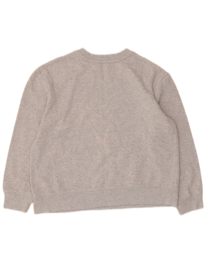 Marks & Spencer Dame Grafisk Sweatshirt Jumper UK 16 Stor Grå Bomuld