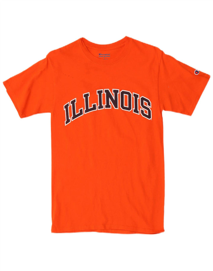 Champion Herre Illinois Grafisk T-Shirt Top Lille Orange