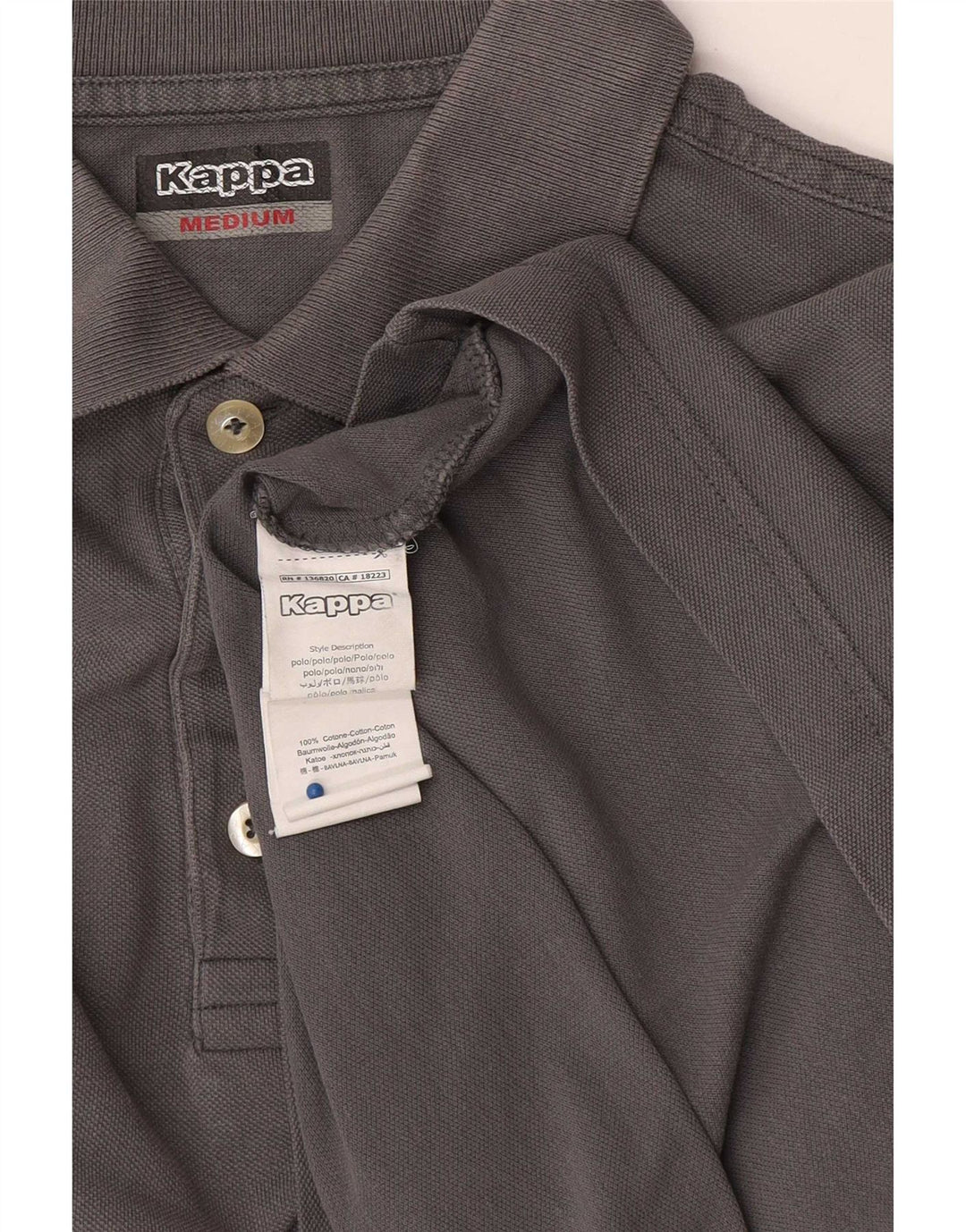 Kappa herre poloshirt mellemgrå bomuld