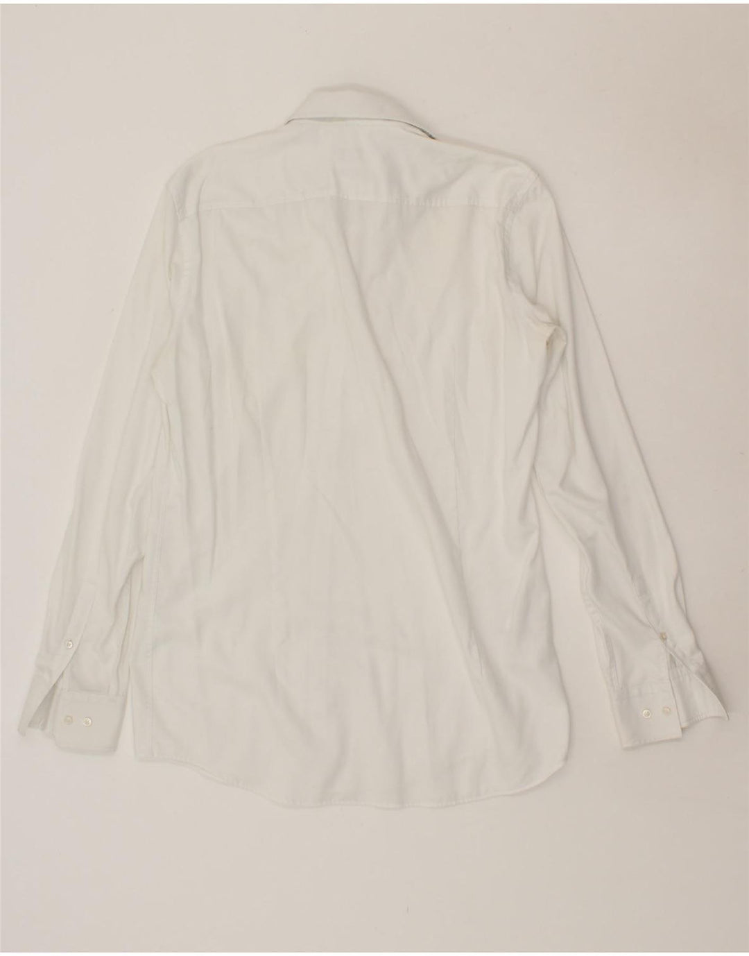 HUGO BOSS Herre Slim Fit Skjorte Størrelse 41 Medium Hvid Bomuld
